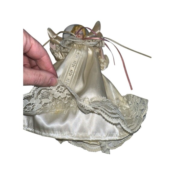 Joybrite Porcelain Face Angel Christmas Ornament Tree Topper - Picture 11 of 16